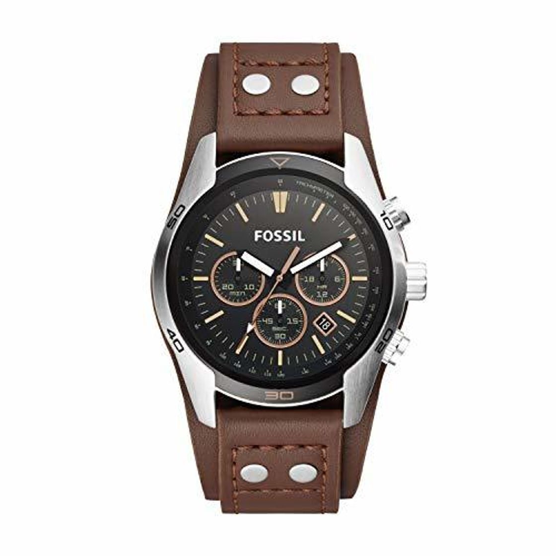 Moda Fossil Reloj Cronógrafo para Hombre de Cuarzo con Correa en Cuero CH2891