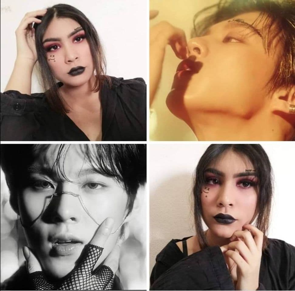 Moda Maquillaje inspirado en el MV de Wooseok Red Moon 🌑♥️