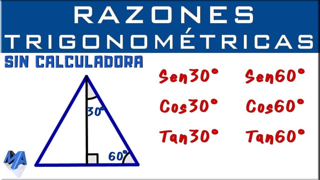 Moda Seno, coseno y tangente de 30° 45° 60° | Sin calculadora -YT