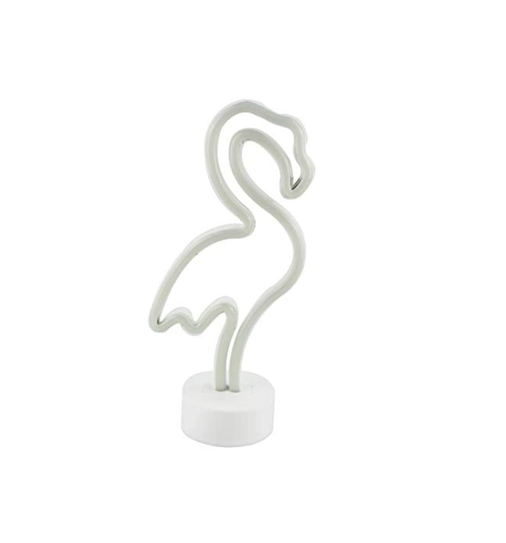 Elemento de la categoría hogar Neon Pink Flamingo Night Lights Signs with Pedestal Room Decor, Battery Operation