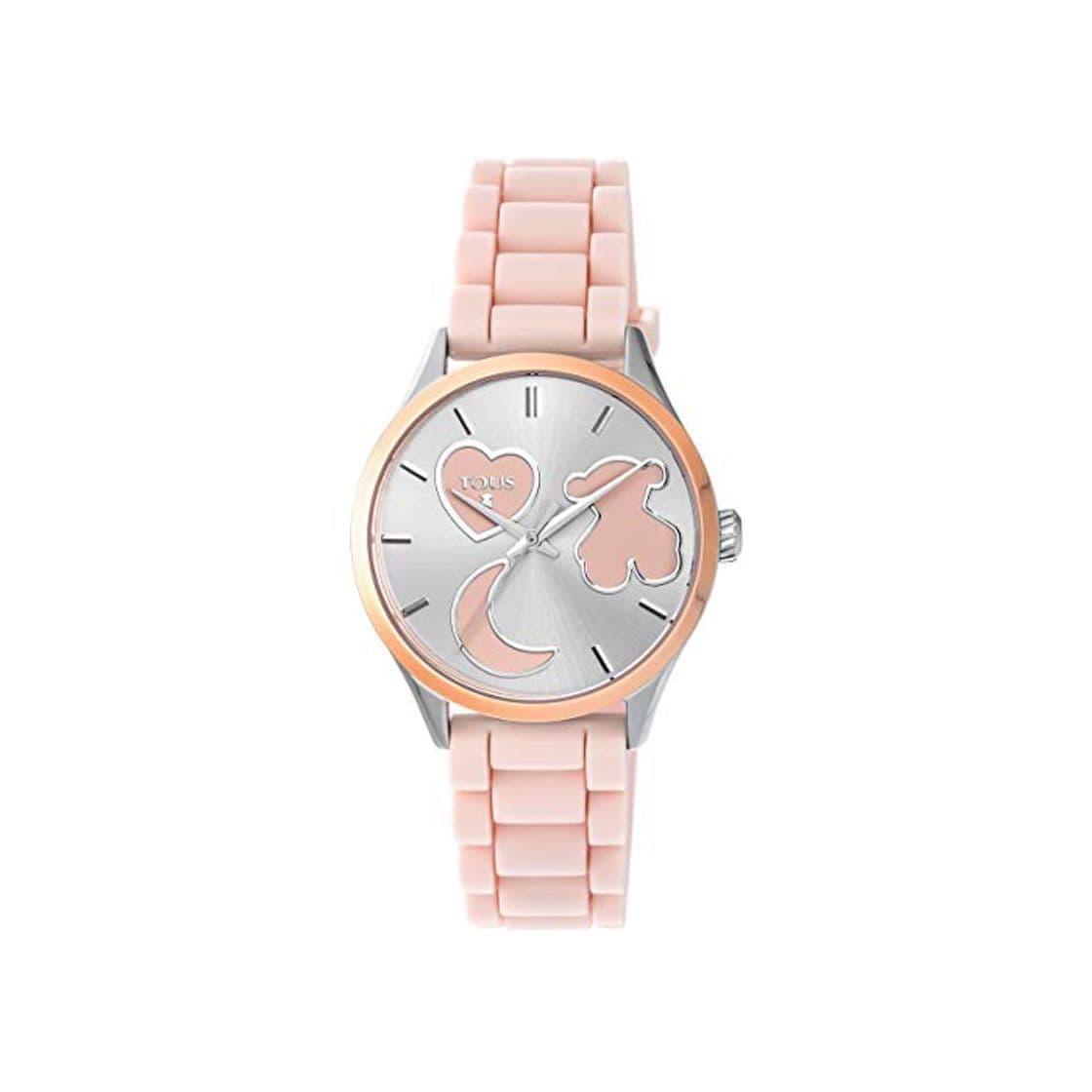 Fashion Reloj TOUS Sweet Power de acero IP rosado con correa de silicona