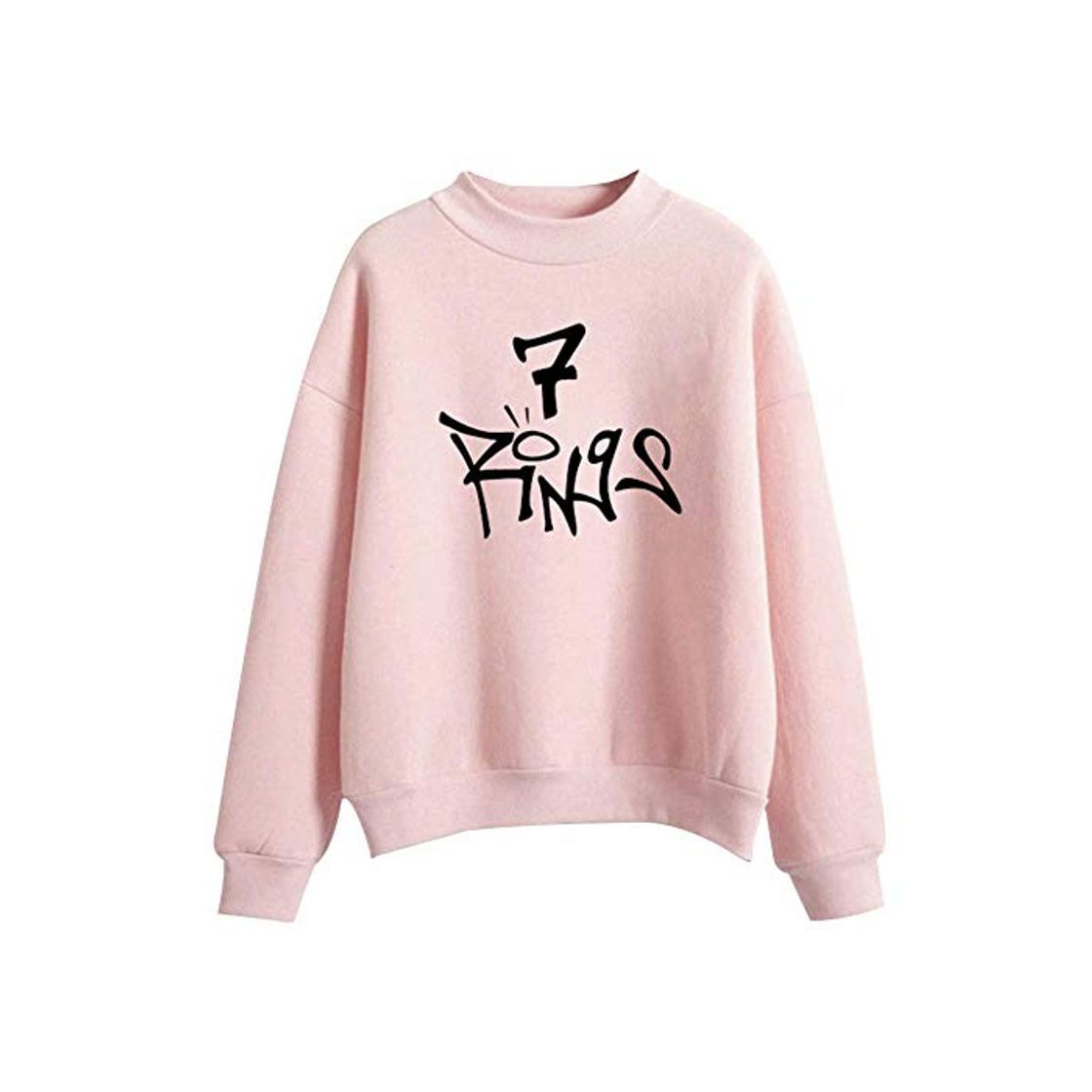 Moda PZJ Sudadera Imprime 10 Rings de Ariana Grande Sweatshirt con Tinta ecológia