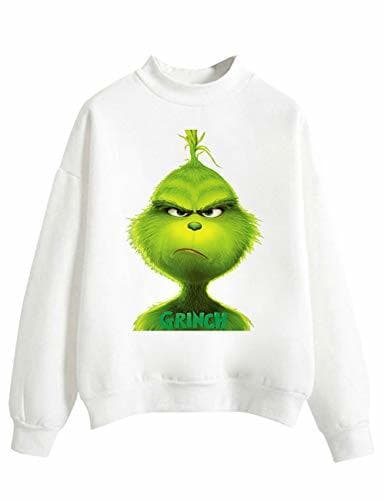 Fashion El Grinch Sudadera Hombre, El Grinch Sudadera Mujer Sin Capucha para Niña