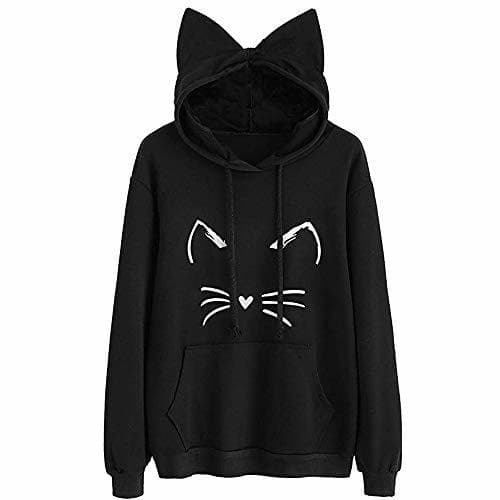 Fashion DEELIN OtoñO E Invierno De Las Mujeres Orejas De Gato De Manga