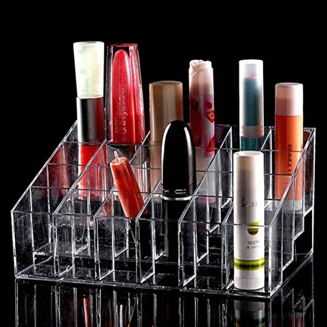 Belleza TRIXES Organizador Maquillaje claro 24 maquillaje lápiz labial cosméticos almacenamiento pantalla soporte