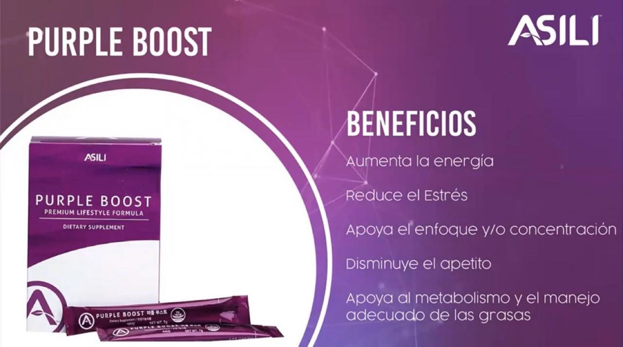 Fashion 💜 PURPLE BOOST DE ASILI 100% natural y orgánico 💜