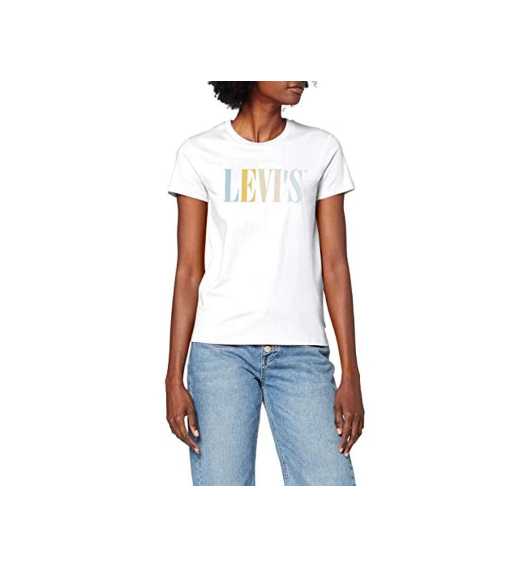 Product Levi's The tee Camiseta, Blanco (90's Serif T2 Multicolor White