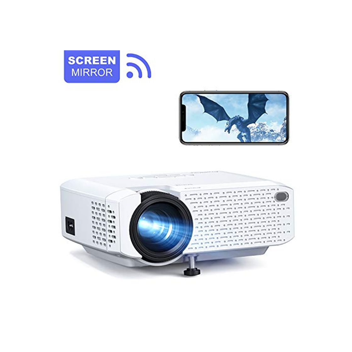 Electronic Mini Proyector Portátil Crosstour Soporte Full HD 1080P Inalámbrico Wi-Fi Vídeoproyector