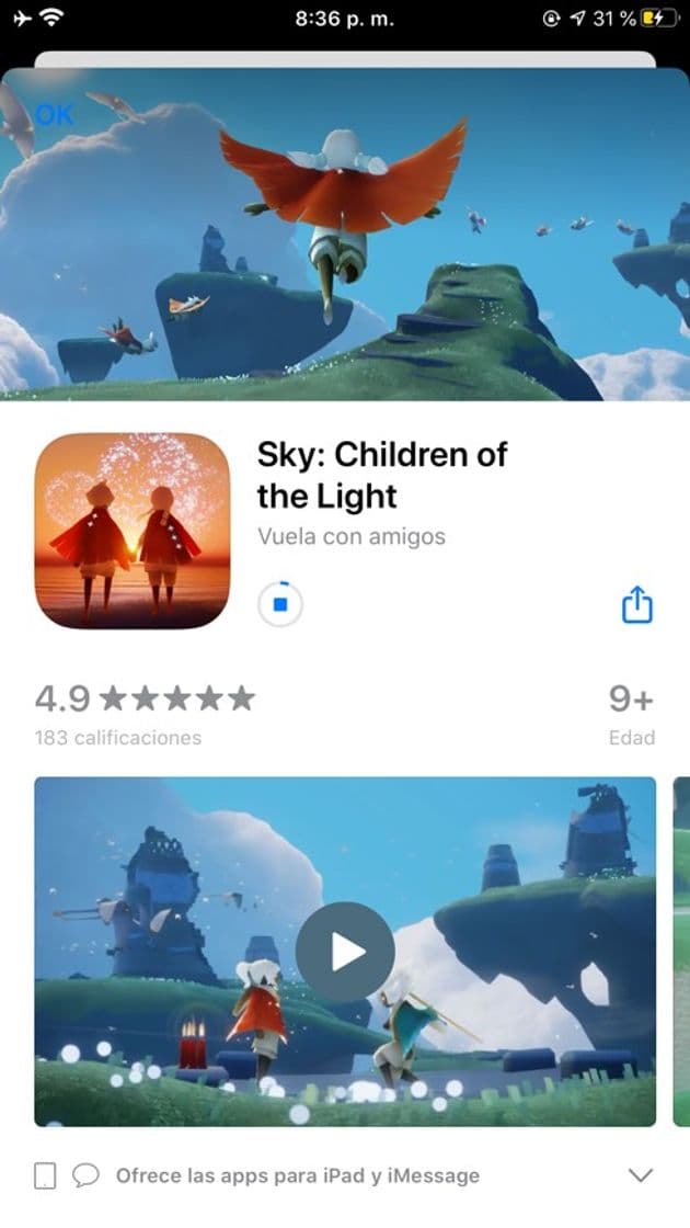 Videogames ‎Sky: Children of the Light en App Store