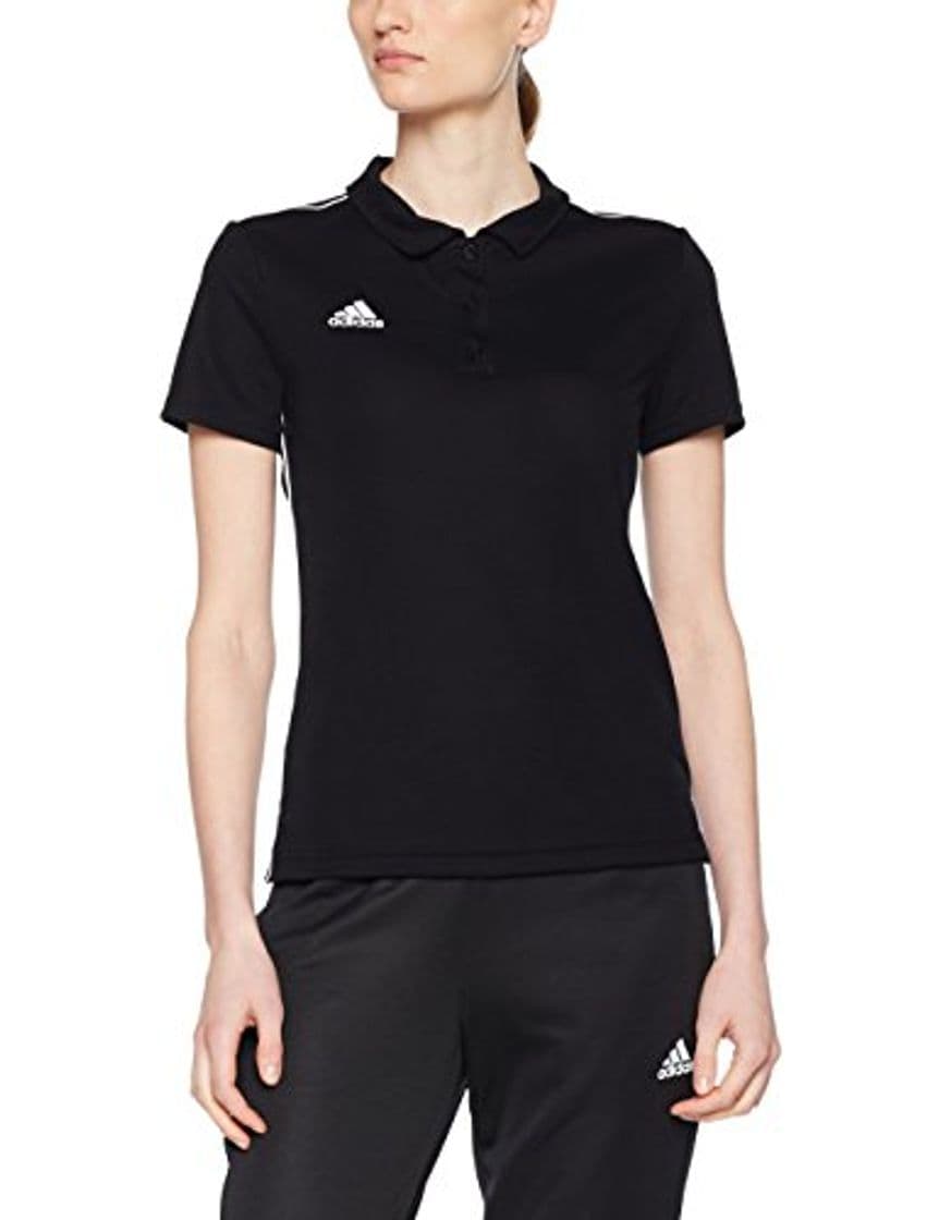 Moda Adidas Core18 W Camiseta Polo, Mujer, Black