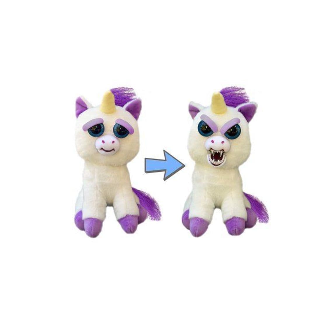 Producto Feisty Pets Peluche Unicornio, Color Blanco/Morado, Talla Única