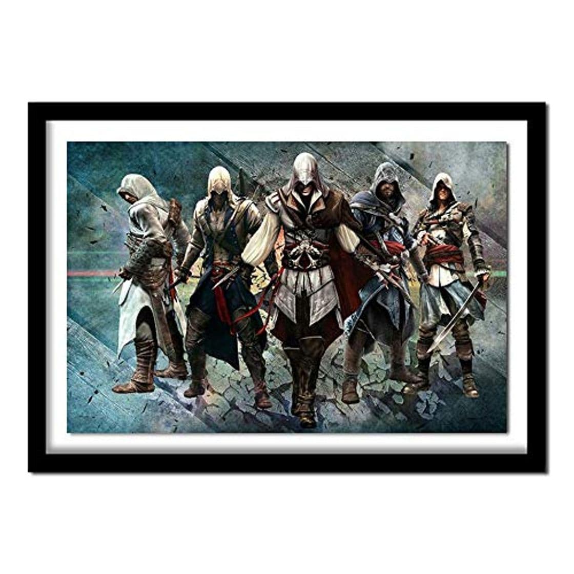 Product hetingyue DIY Pintar por números Pintura Digital para Adultos Assassin'S Creed Establece mejoras para el hogar con Pincel y Pintura acrílica Pintura sin Marco 40X50cm