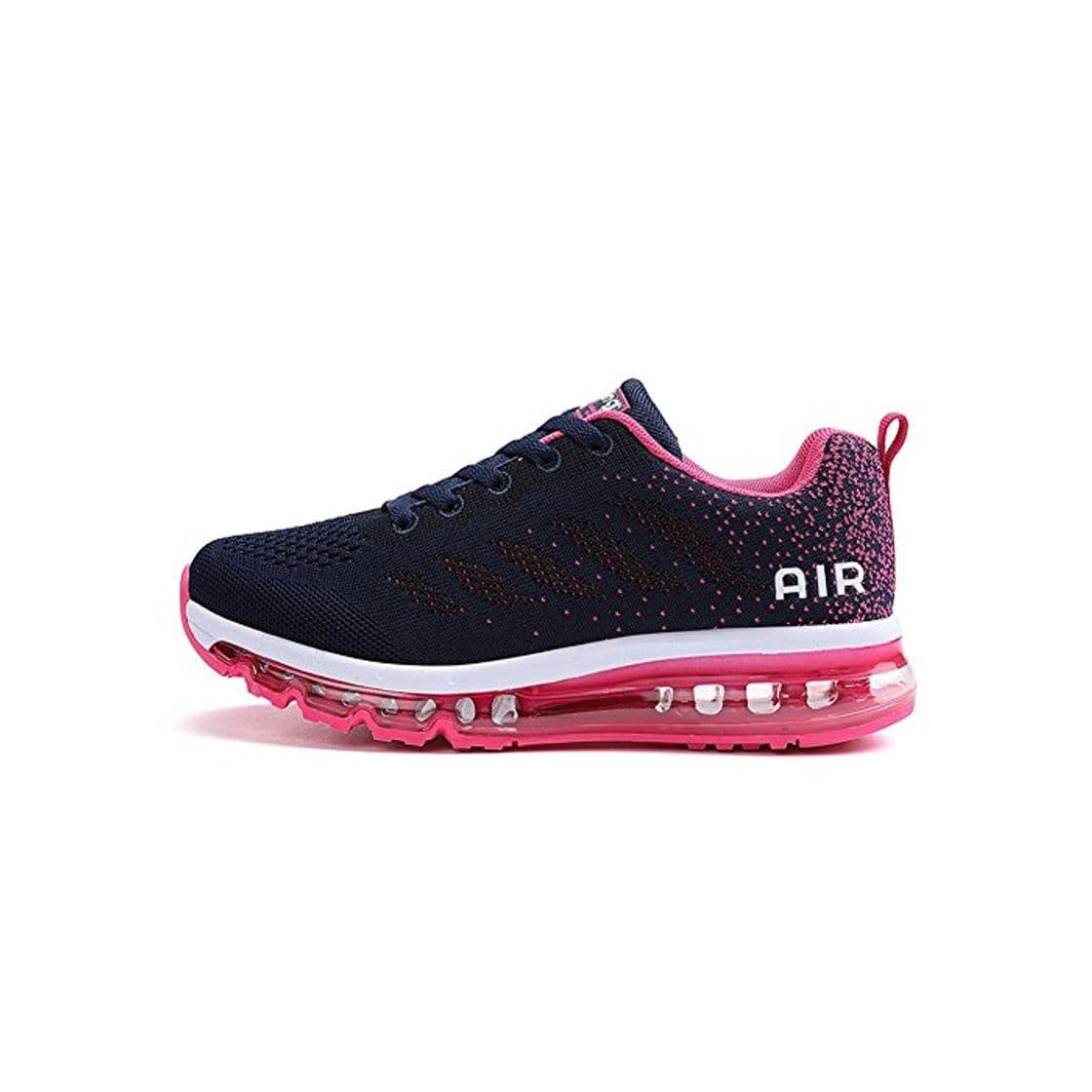 Moda Air Zapatillas de Running para Hombre Mujer Zapatos para Correr y Asfalto Aire Libre y Deportes Calzado Unisexo Blue Plum 36