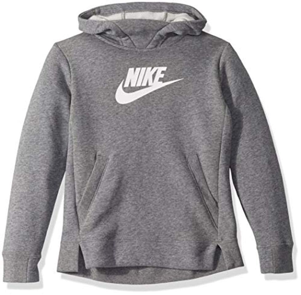 Fashion NIKE G NSW PE Pullover Sudadera, Niñas, Carbon Heather/