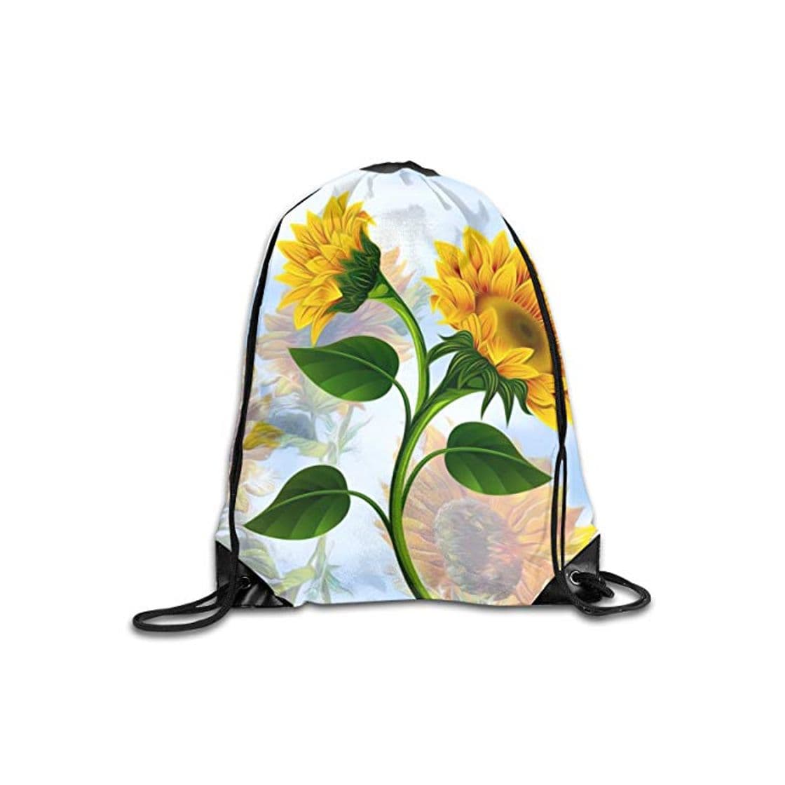 Fashion Mochila de algodón puro con diseño de flores de girasol