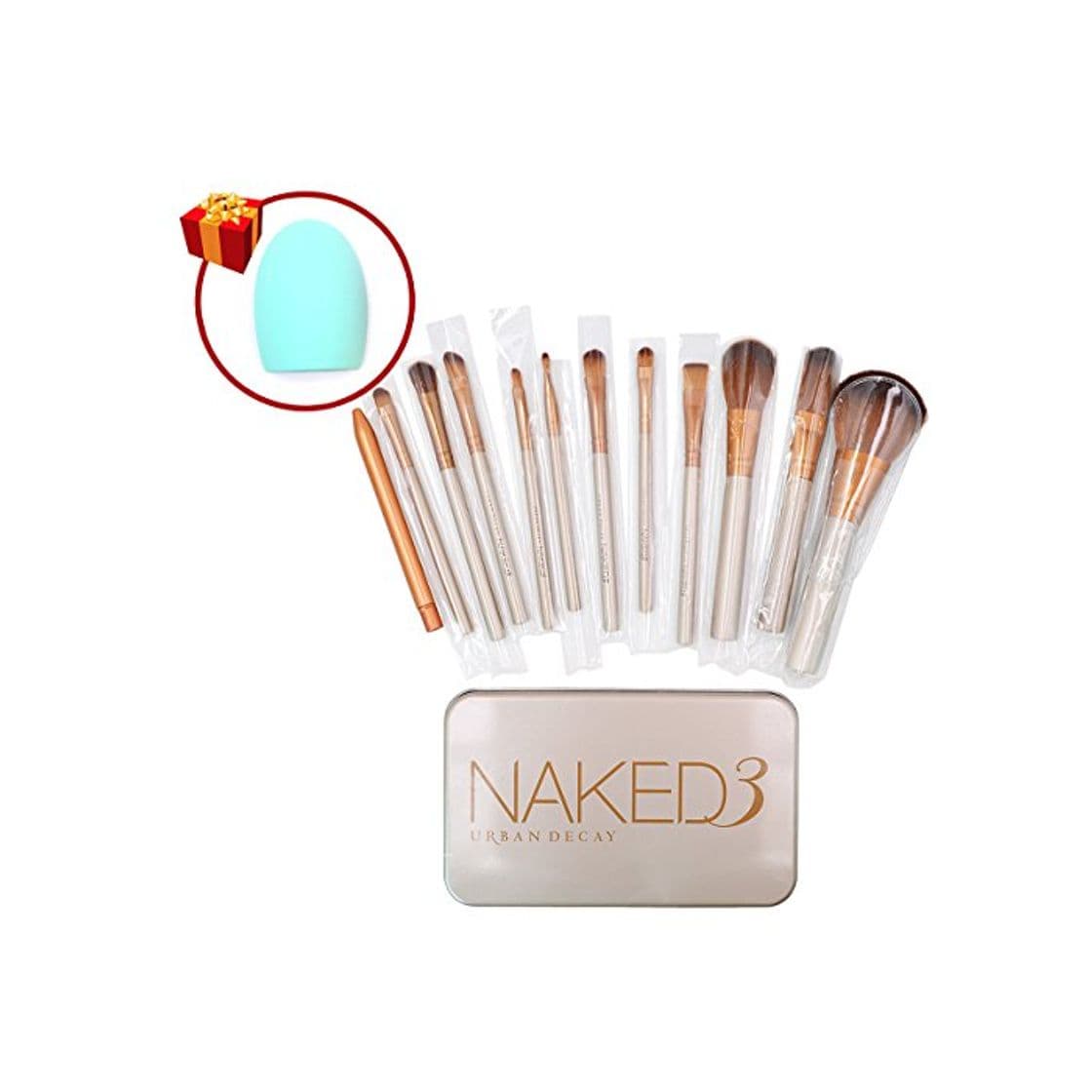 Product Naked 3 Makeup Cosmetic Brush Set 12 pcs *New for Christmas 2015*