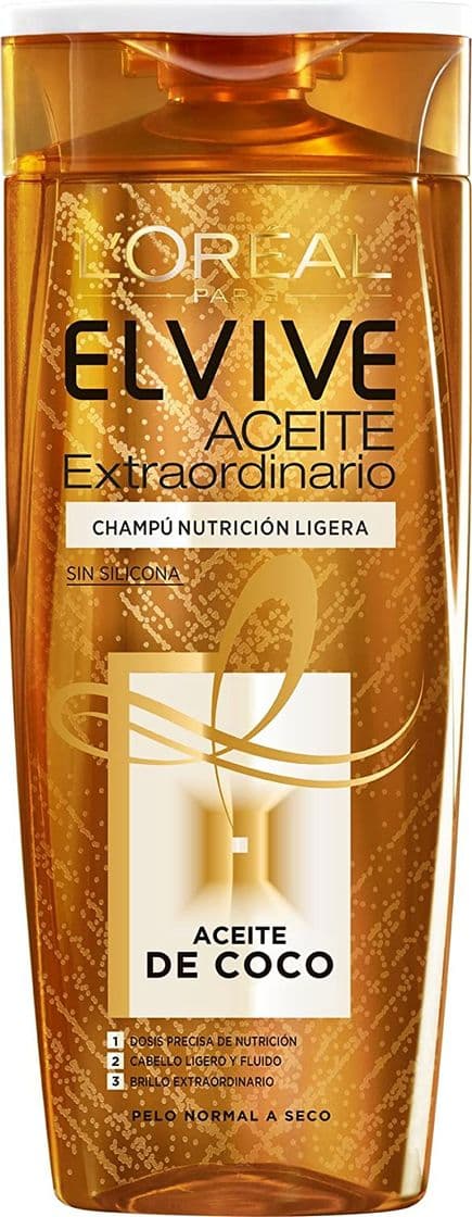 Belleza L'Oreal Paris Elvive Champú sin Siliconas Aceite de Coco