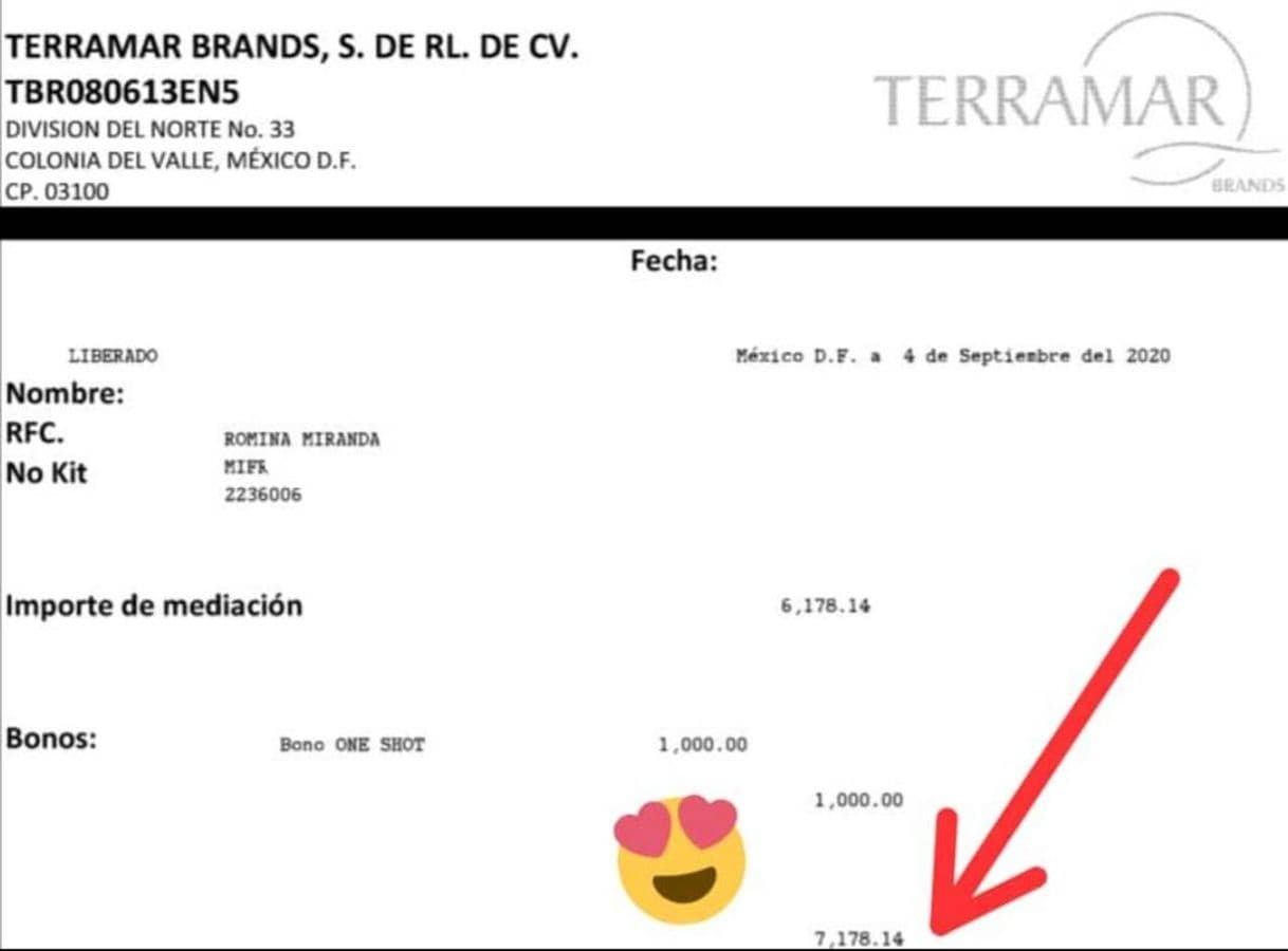 Moda Genera dinero extra cobrando cheque de comisión con Terramar