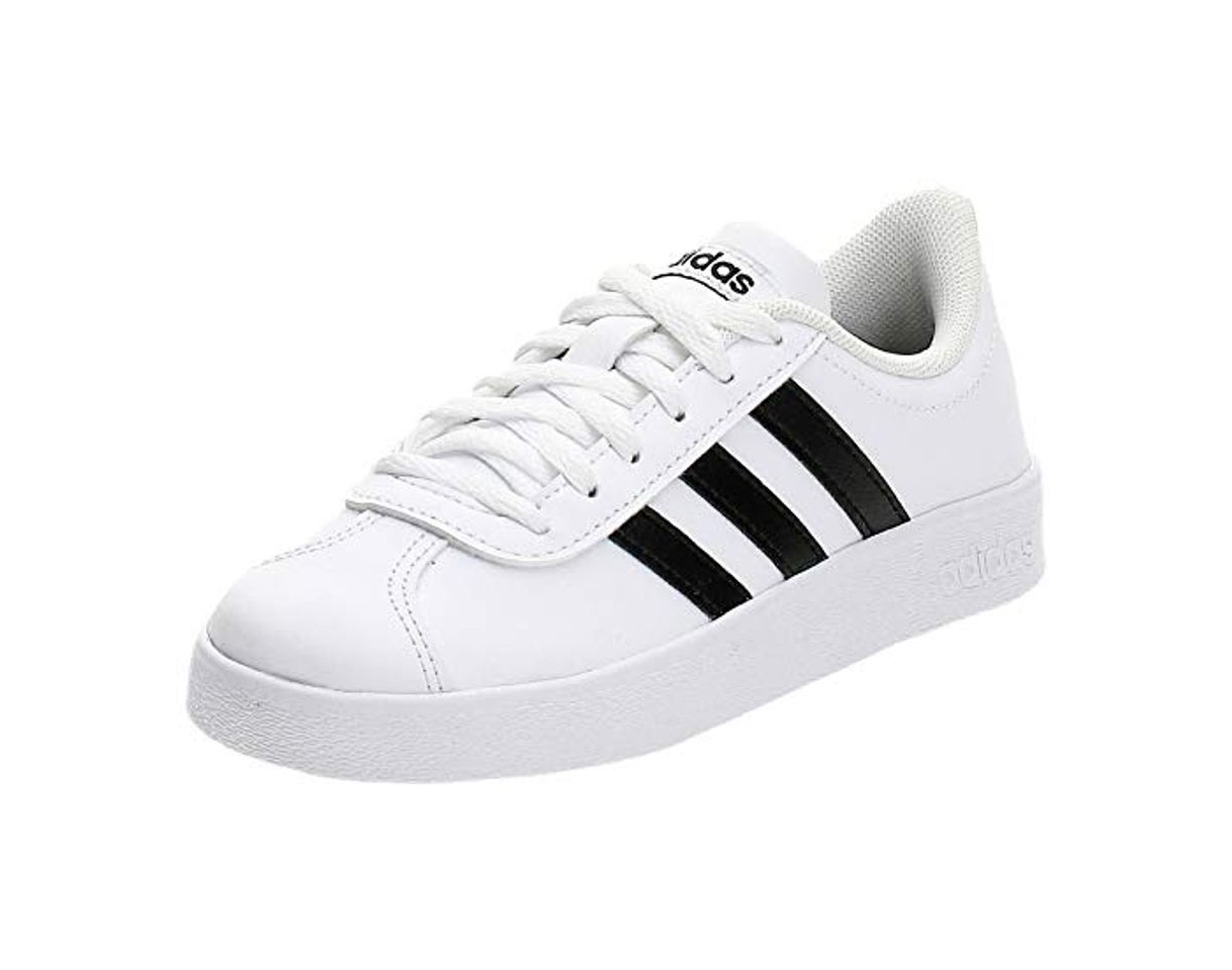 Moda Adidas VL Court 2.0 K, Zapatillas Unisex Niños, Blanco