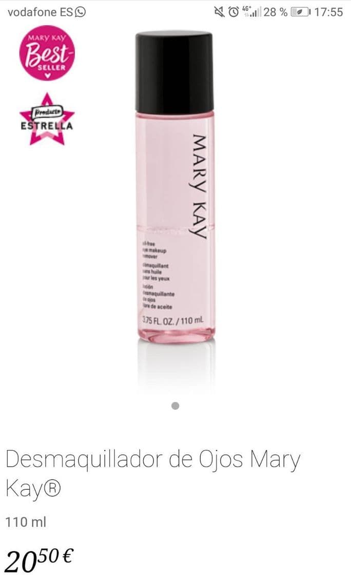 Producto Desmaquillante de Ojos Mary Kay