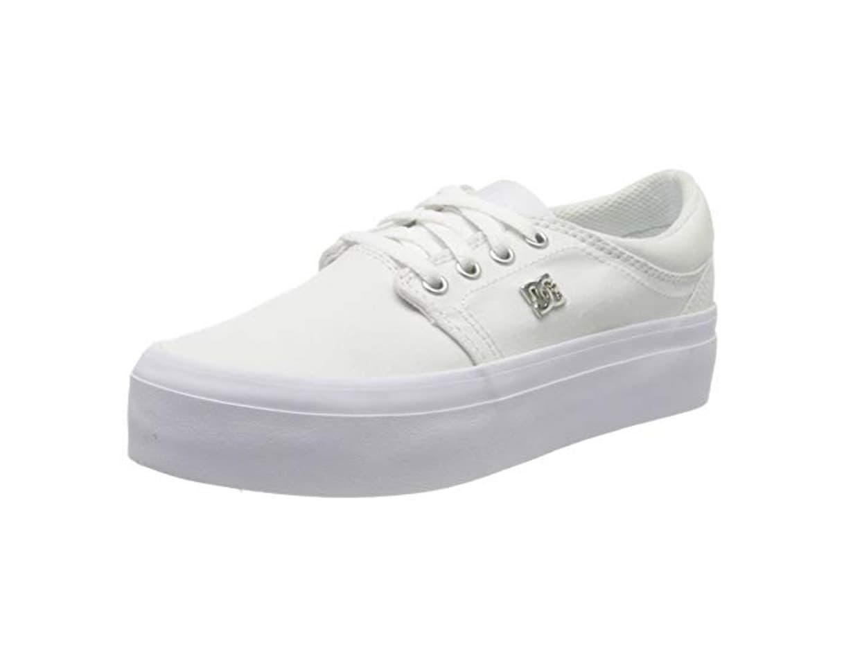 Product DC Shoes Trase Platform TX Se, Zapatillas para Mujer, Blanco