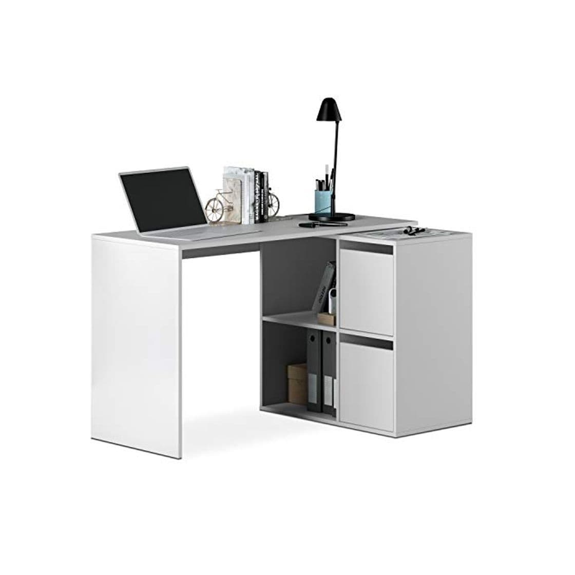 Producto Habitdesign 008311A - Mesa escritorio, mueble de despacho, modelo Adapta, color Blanco