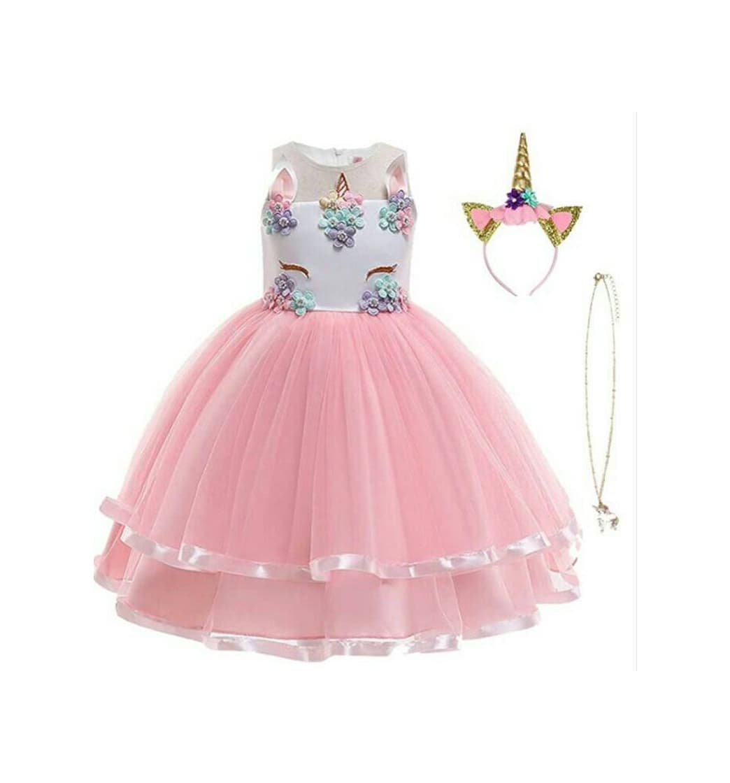 Moda Vestido Unicornio para niña