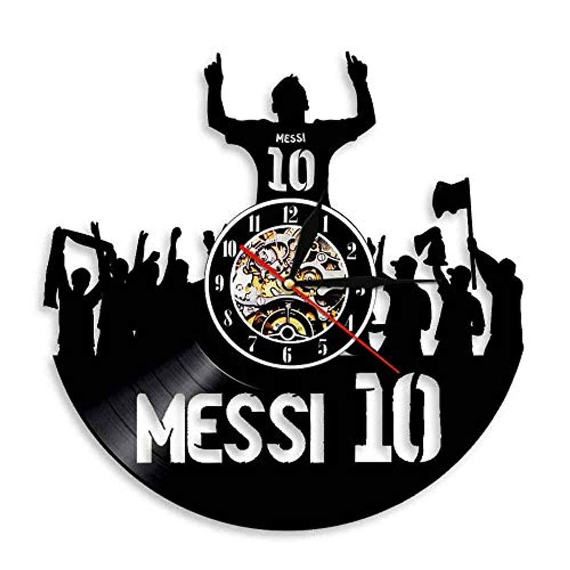 Producto HCPGZ The King 10 Lionel Messi Reloj de Pared de Vinilo Agentina Football Playe Reloj Imparable Foce Socce Legend Gift Fo Messi Fans