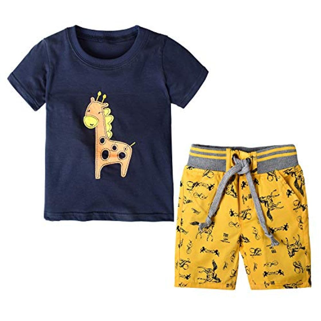 Fashion Conjuntos geniales para niños pequeños Ropa de Verano Camiseta con Estampado de