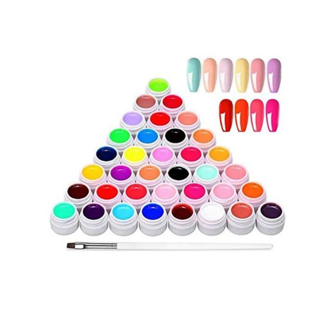 Product Anself Gel Uñas 36 Colores Art-Pigmentos del Esmalte de Uñas Juego de