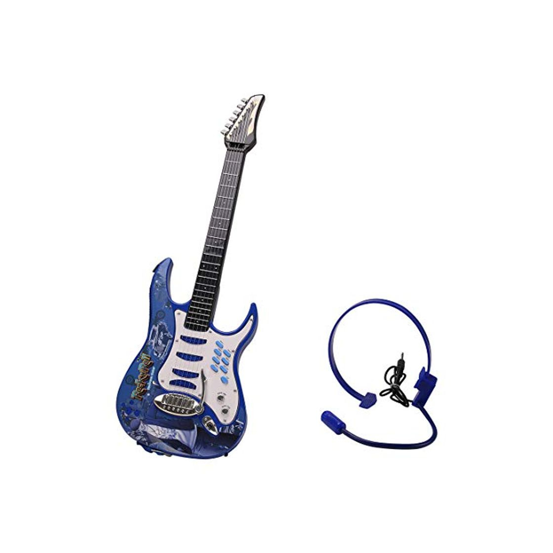 Product MRKE Guitarra Electrica Niños 6 Cuerdas Rock Juguete de Instrumentos Musicales con