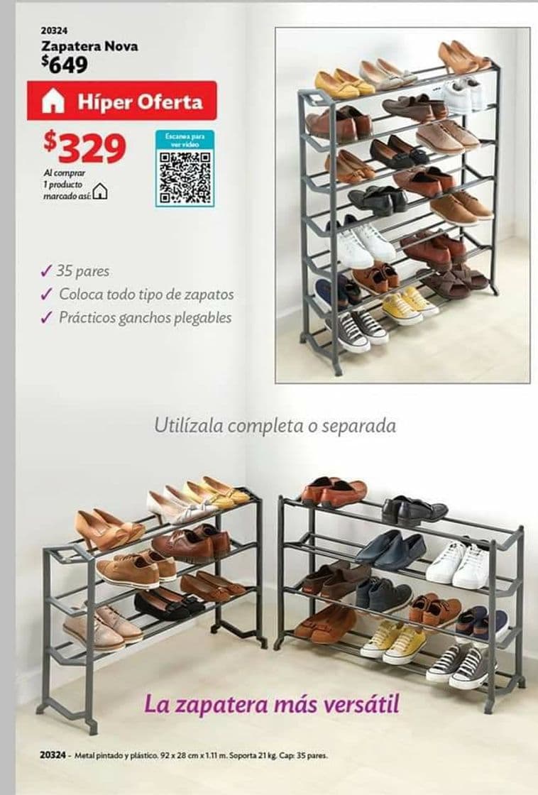 Product KNIGHT Zapatero apilable Extensible de 3 Niveles de Metal Cromado