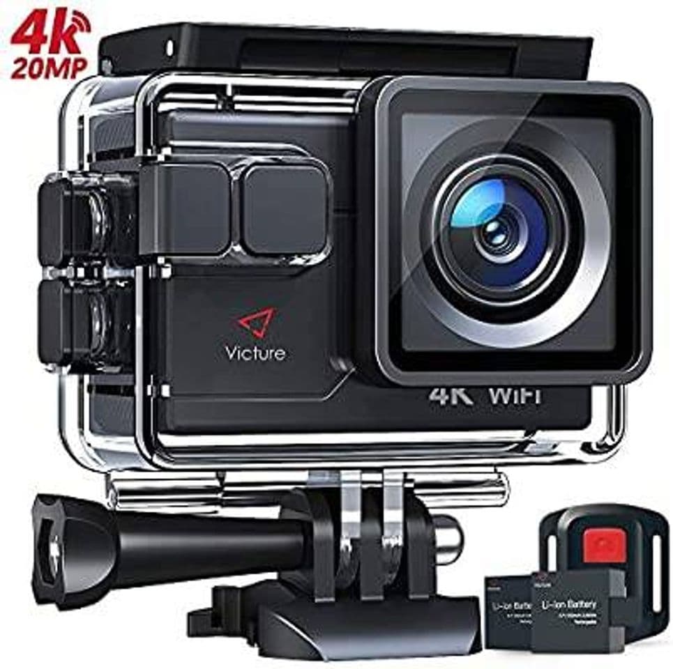 Fashion Victure Cámara Deportiva 4K Wi-Fi 20MP Camara Acuática