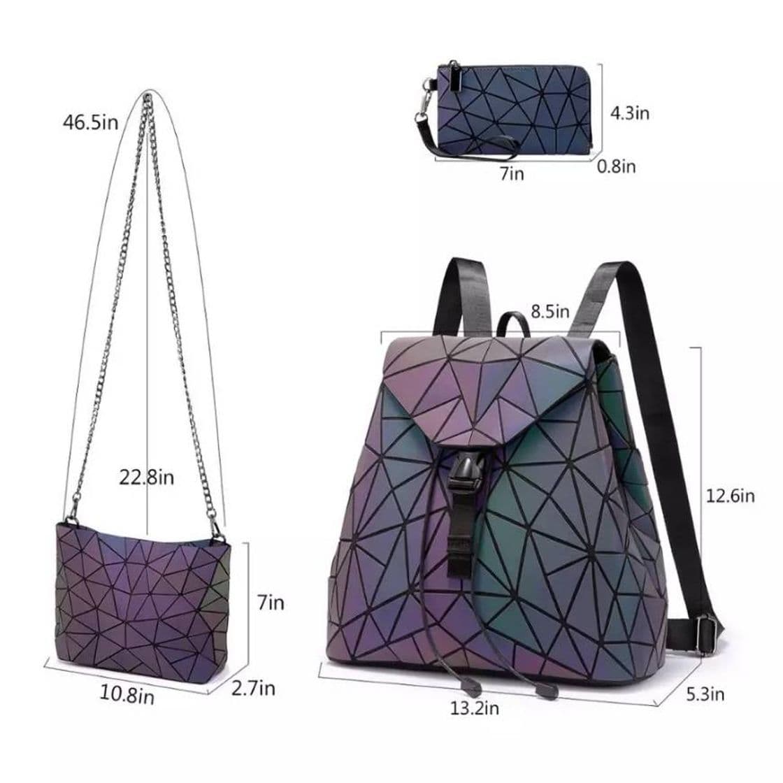 Moda mochila para mujer, Bolsa Escolar plegable.