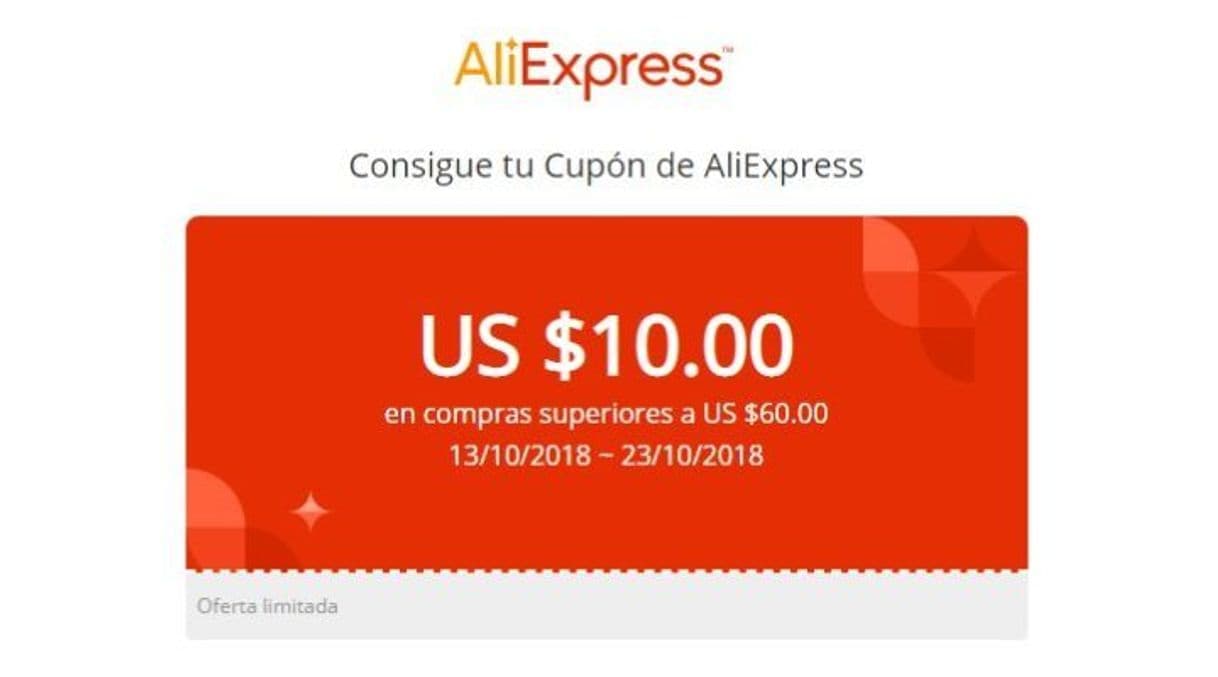 Fashion Cupón para Aliexpress