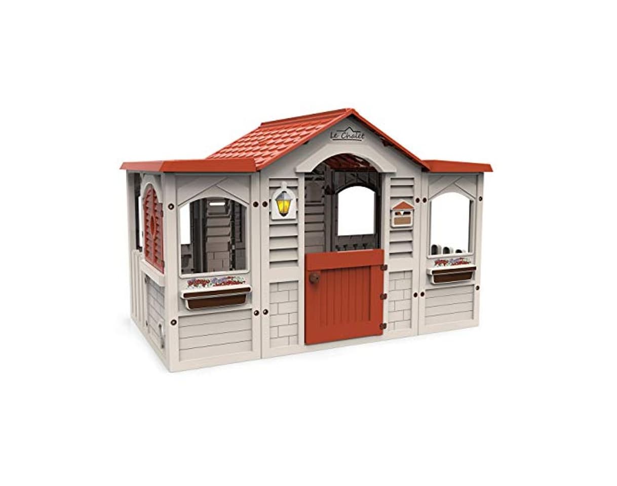 Product Chicos Casita Infantil de Exterior Le Chalet, Color Beige con tejado Rojo