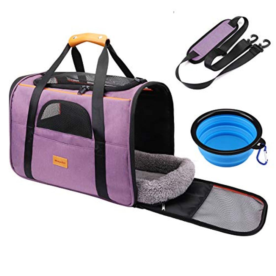 Product Transportín Perro Gato, Bolsa de Transporte Plegable para Mascotas, Portador de Viaje