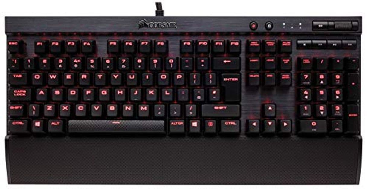 Electrónica Corsair K70 LUX - Teclado mecánico Gaming, retroiluminación LED roja, Rojo