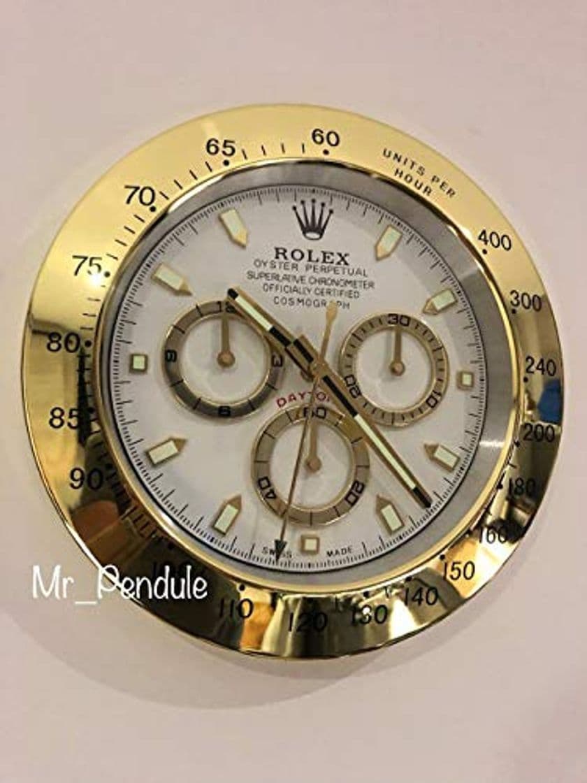 Product Reloj De Pared Rolex Movimiento Mudo Daytona Oro