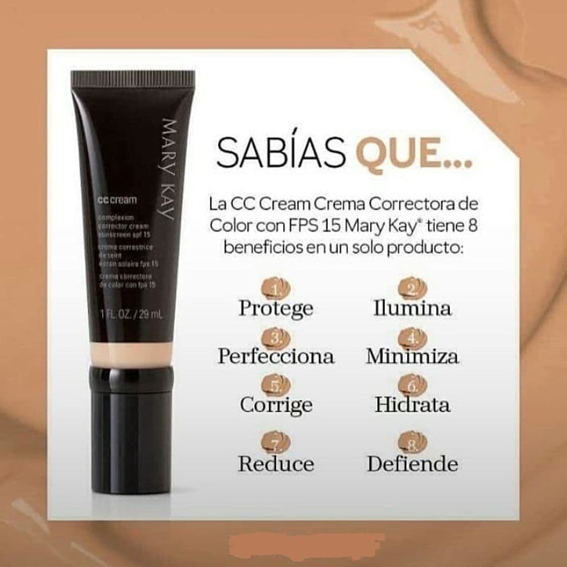 Beauty Hidratante con color FPS 15 Protección Media Mary Kay®