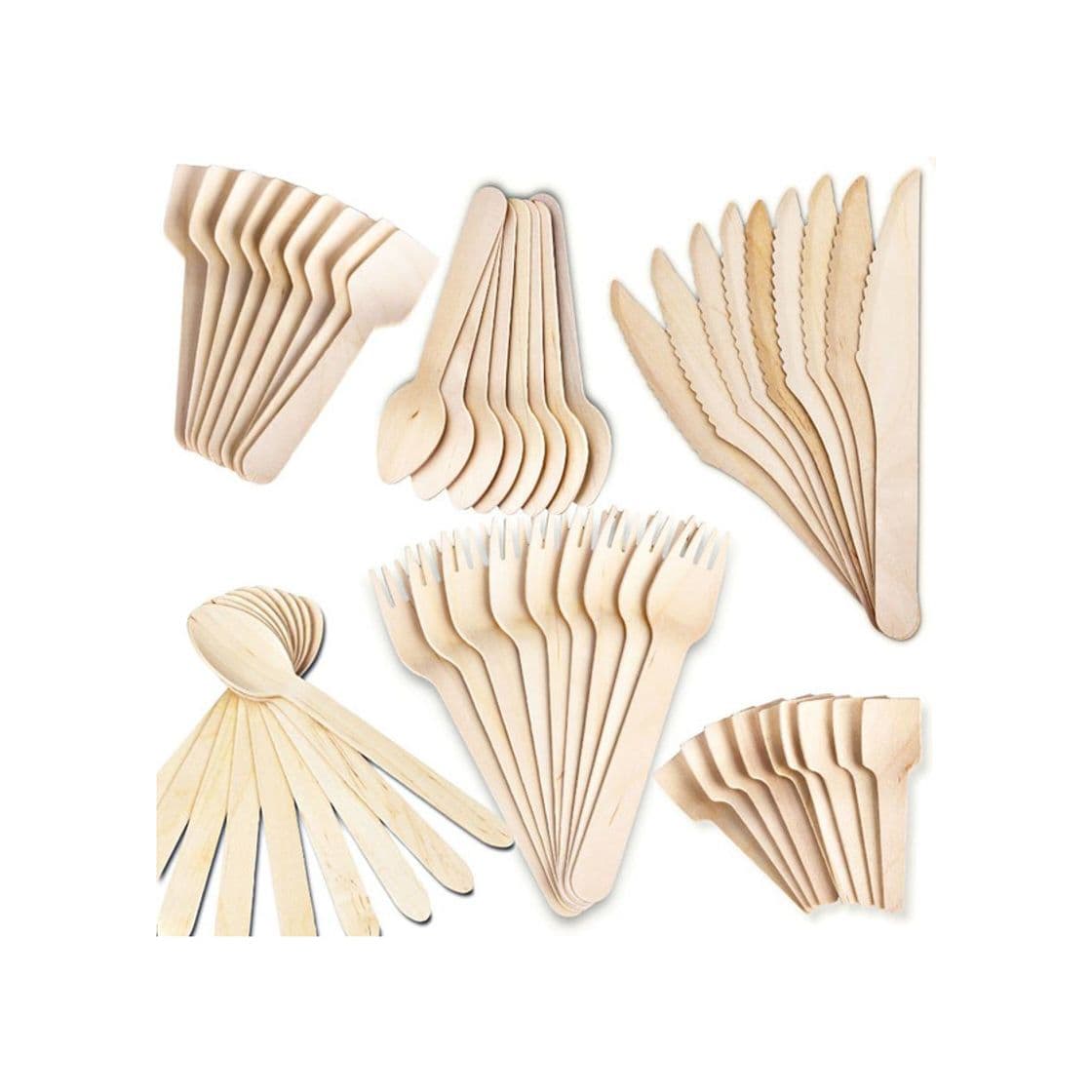 Product Cubiertos desechables de madera Eco Friendly Cucharas Palas 