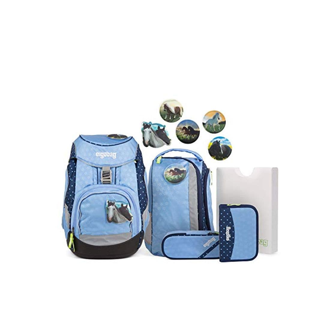 Product ERGOBAG ergobag Pack Set Mochila Infantil, 35 cm, 20 Liters, Azul