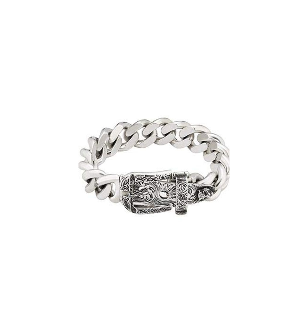 Fashion Pulsera Gucci YBA476810001 Silver Plata Hombre