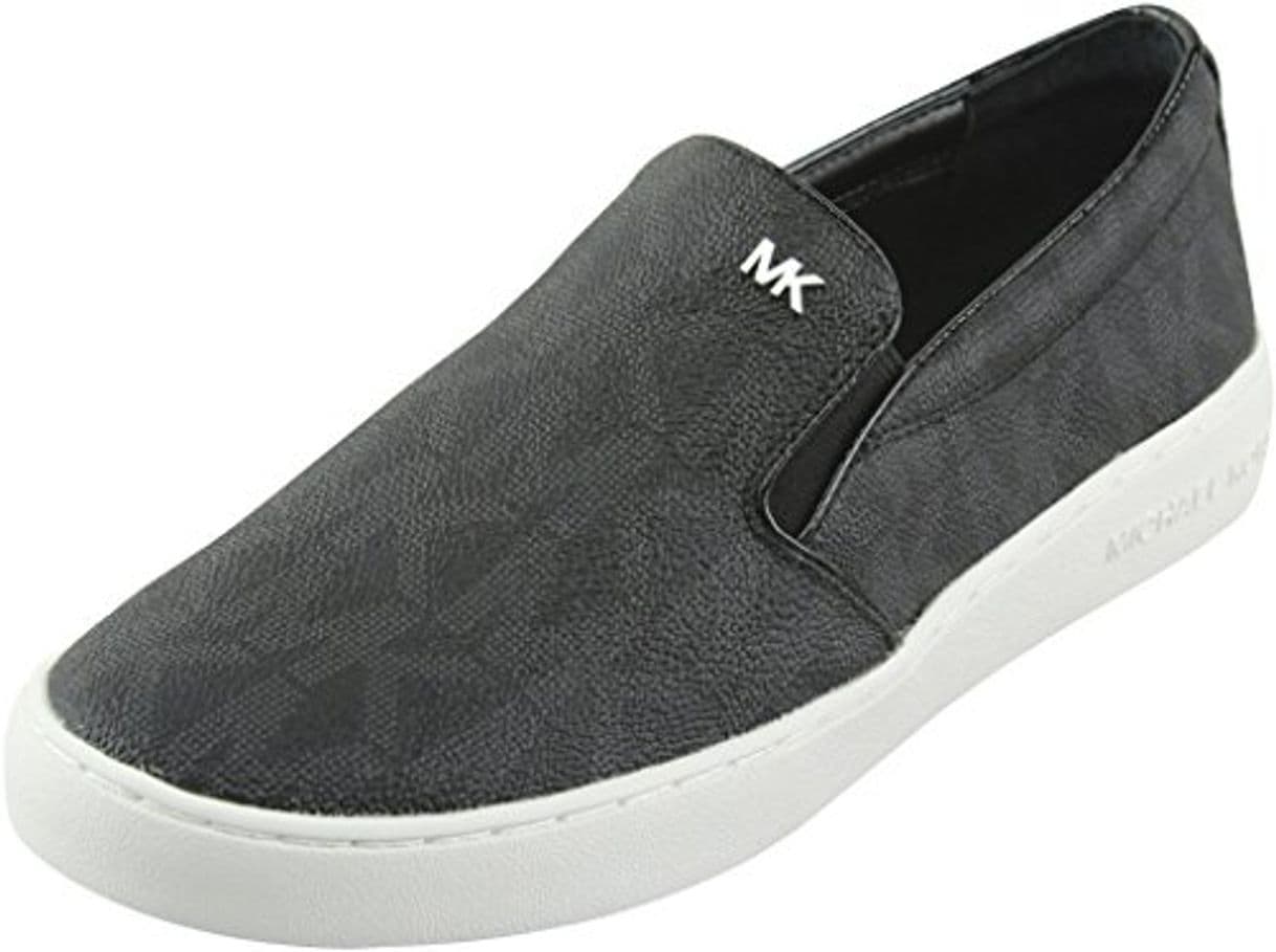 Fashion Michael Michael Kors Keaton Slip-On Negro MK Sig PVC Zapatillas 8