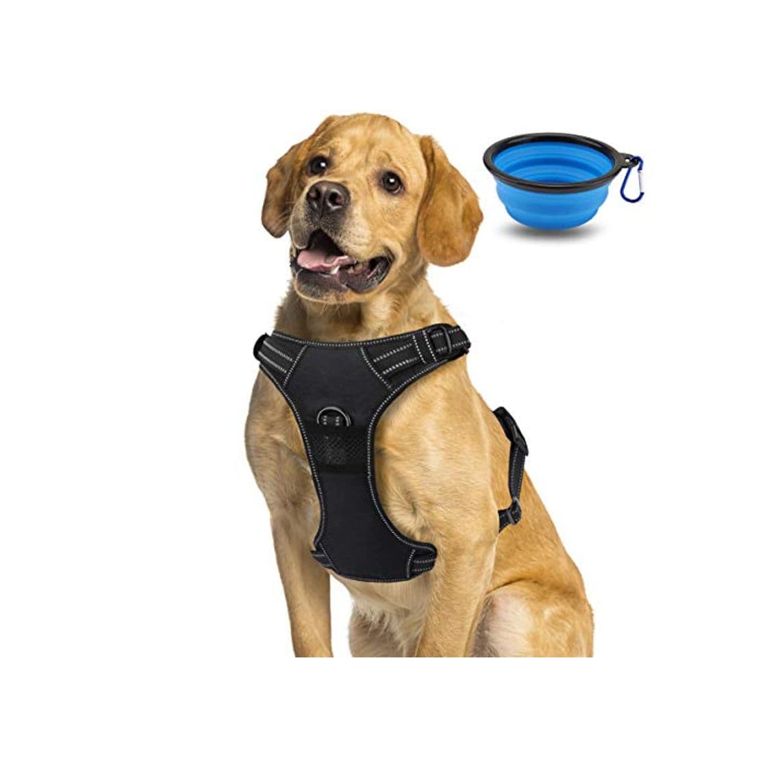 Product Arnés para Perro Transpirable, Arnés Pecho Antitirones Impermeable con Lineas Reflectante -