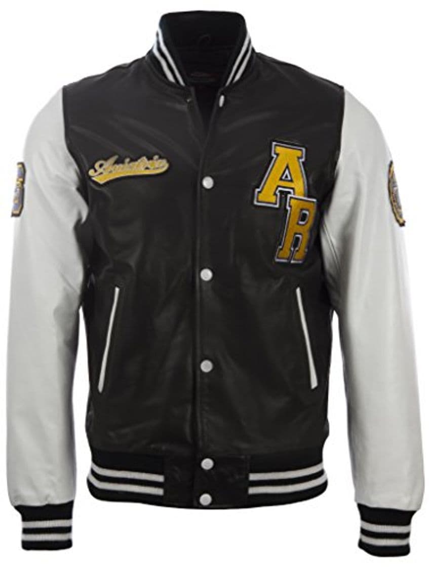 Fashion Aviatrix Chaqueta Varsity De Beisbol De Cuero De Vaca Real para Hombre