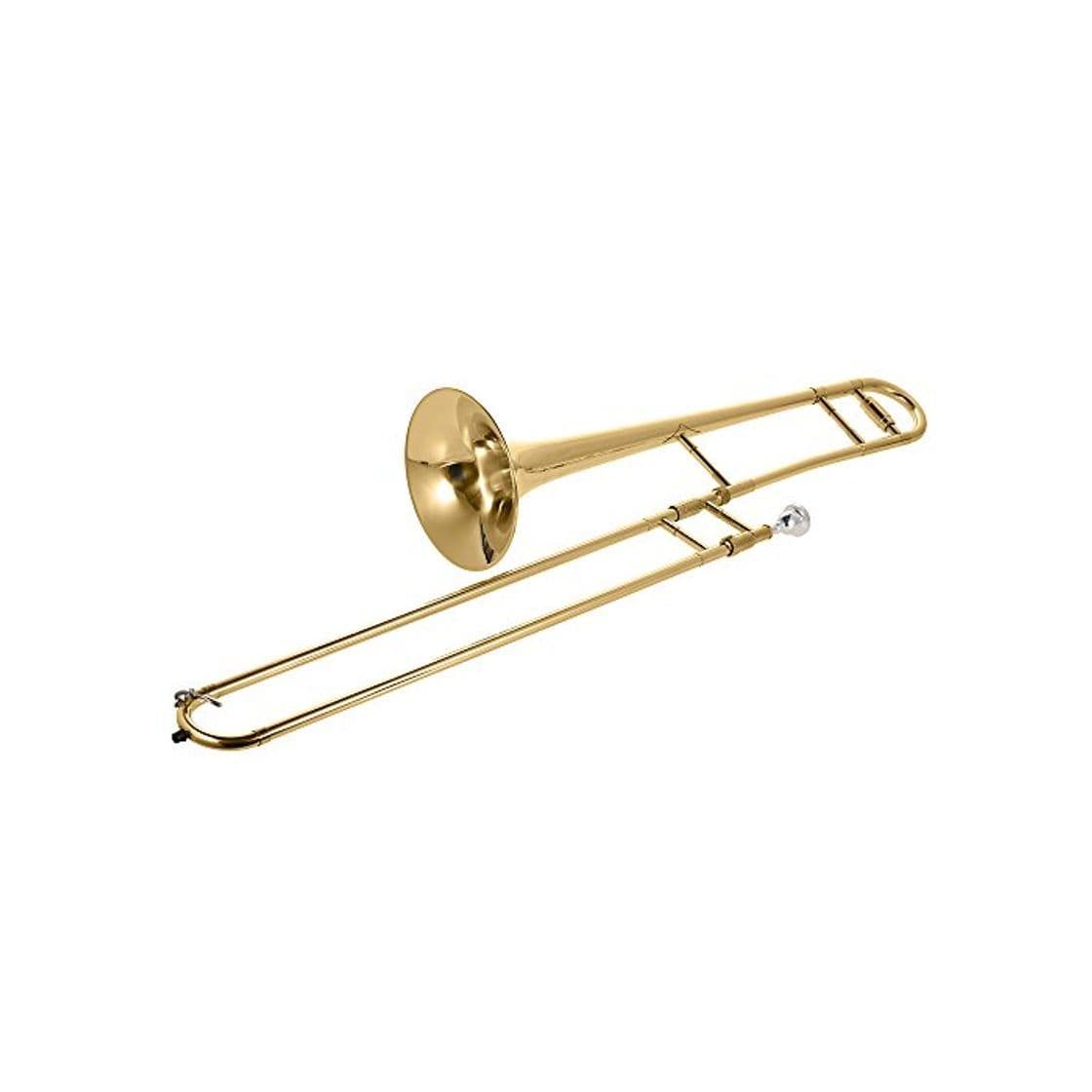 Product ammoon Trombone Alto Oro de Latón Laca Bb Tono B Plano Instrumento de Viento con Cupronickel Boquilla Palillo de Limpieza Caso