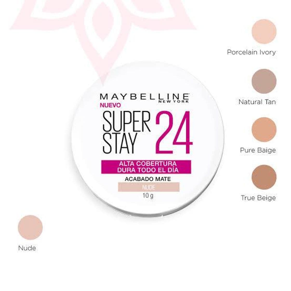 Moda Polvo compacto Maybelline New York Super Stay. Acabado Mate