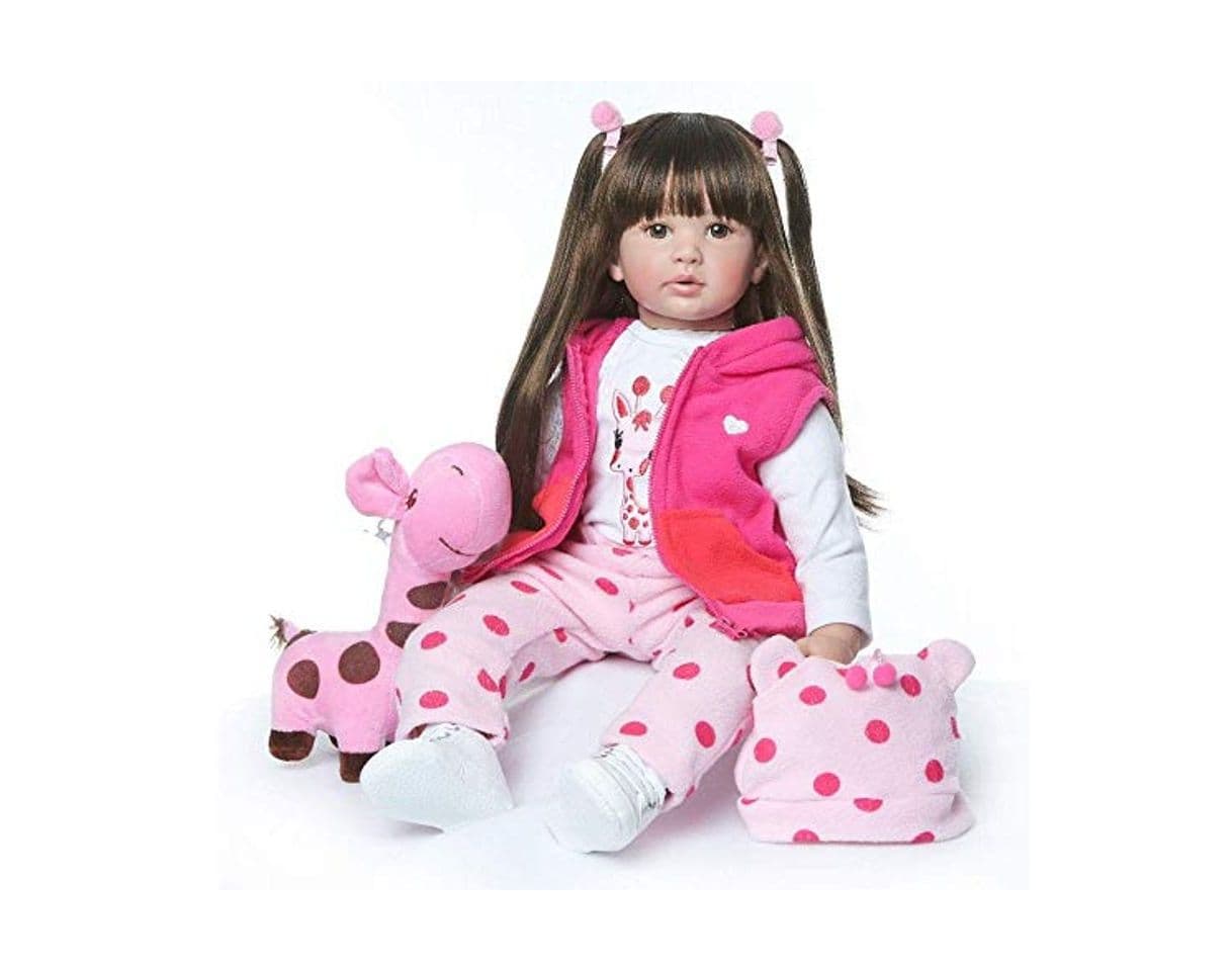 Product ZKZK Muñeca Suave 60 CM Boneca Renacido de 24 Pulgadas de Silicona