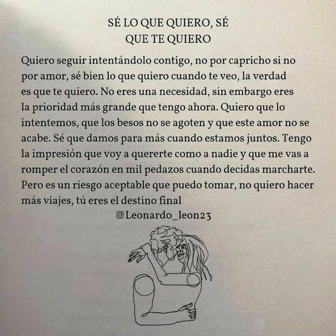 Moda Sé lo que quiero, sé que te quiero.